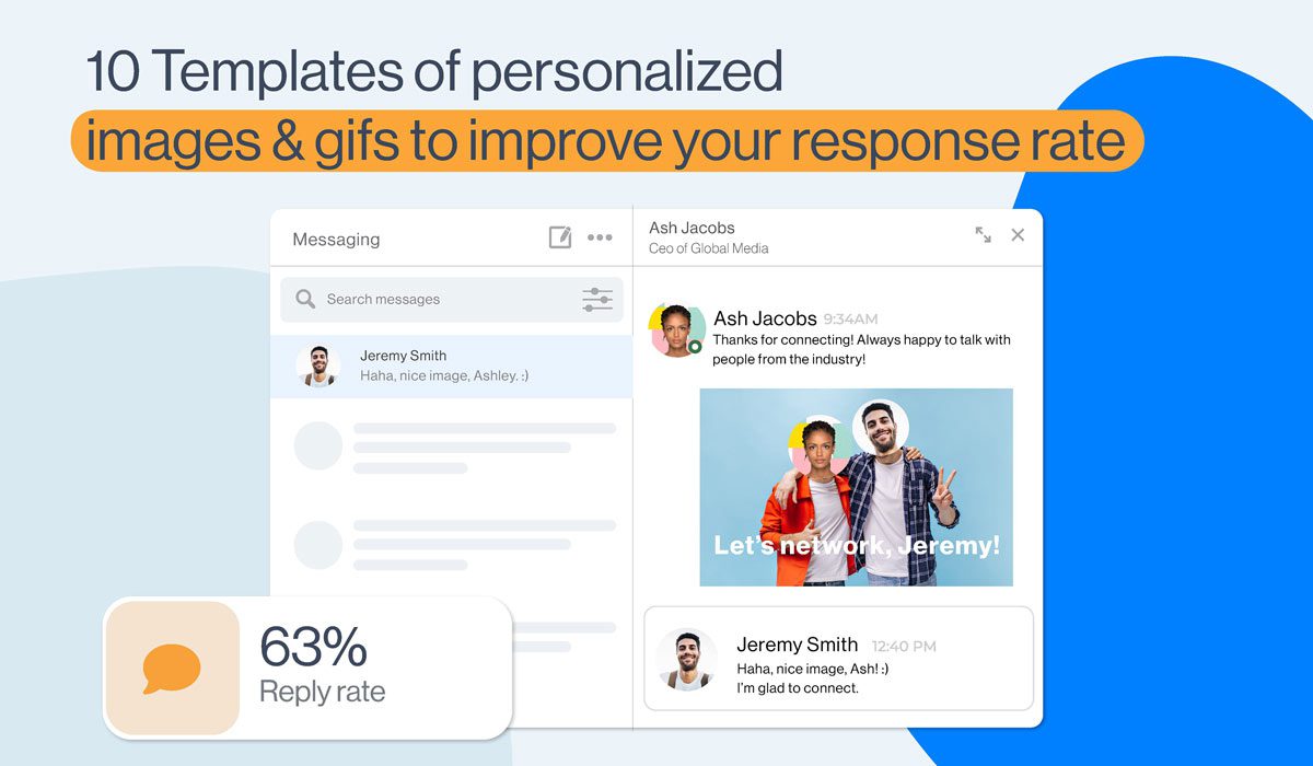 Image and GIF personalization, 10 outreach templates, Cover image