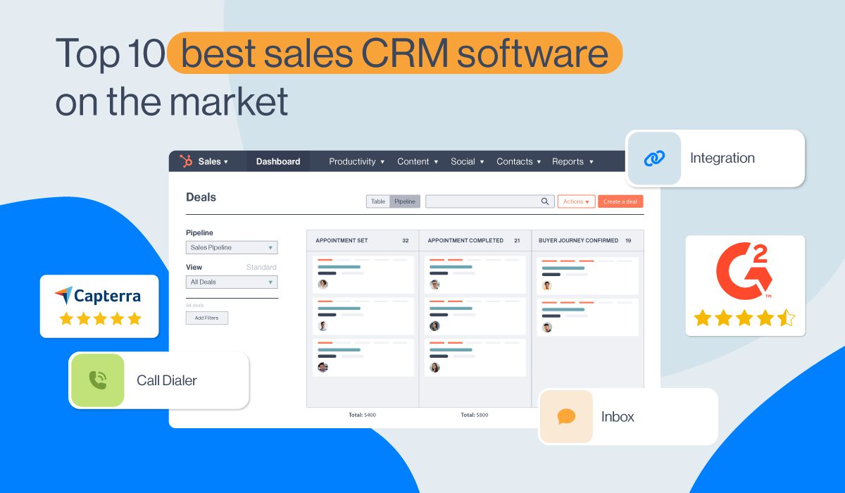 Cover image of best CRM software for sales on the market
