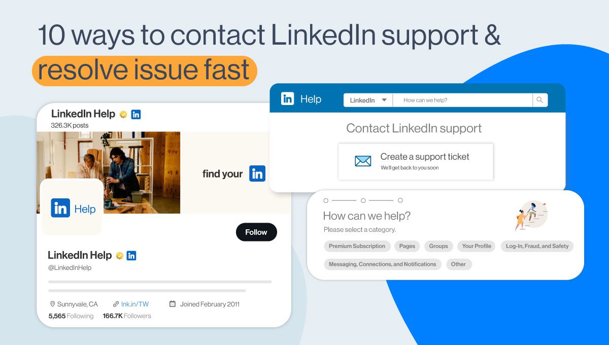 10 ways to contact LinkedIn support and solve issue fast cover image