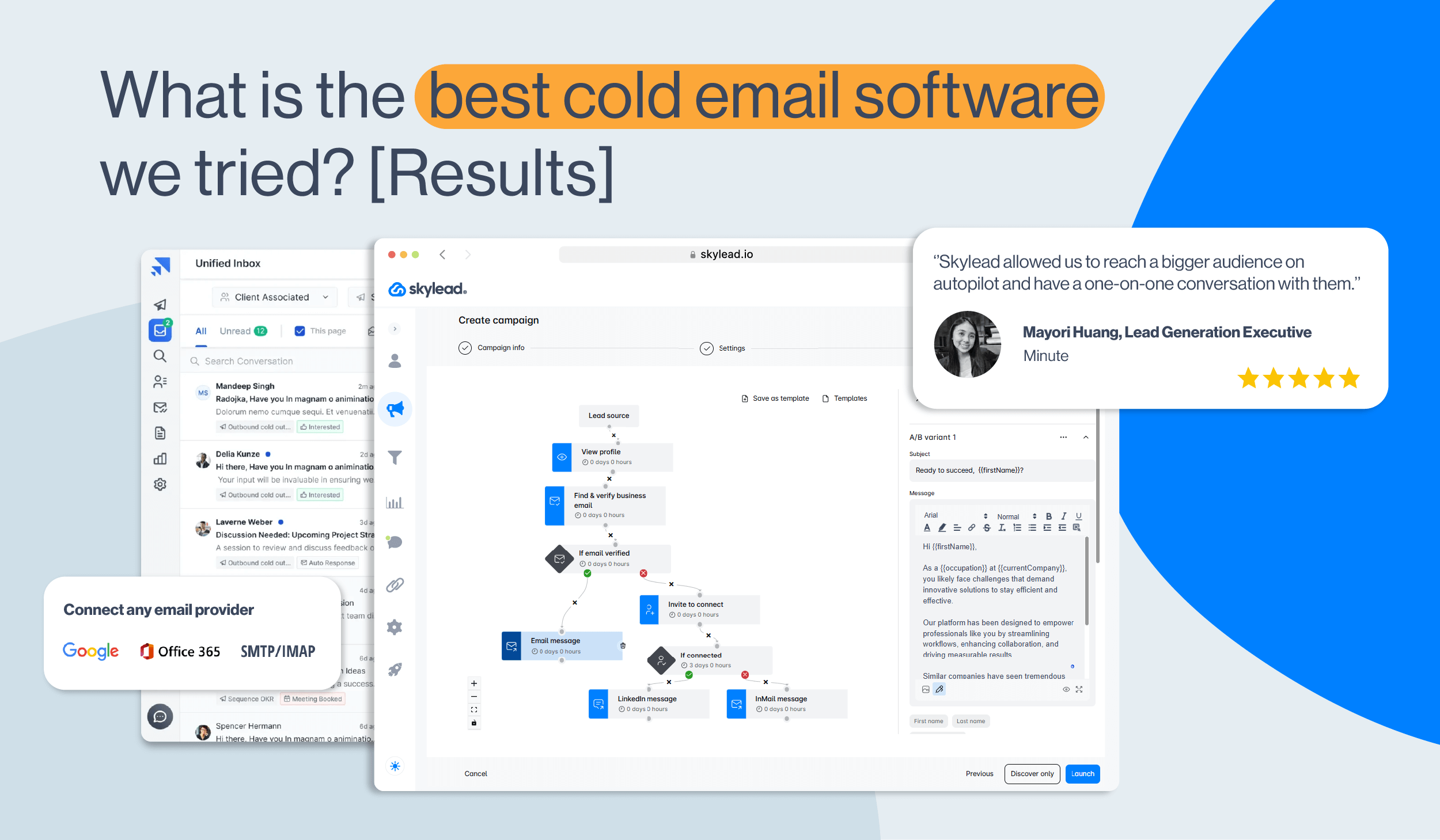 Cover image for the best cold email software blog